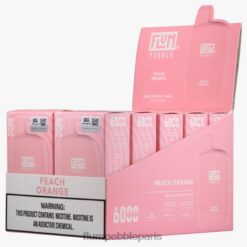 FLUM PEBBLE Vape Ingredients | FLUM PEBBLES 6000 bouffées 10 paquets pêche orange Z40XD63