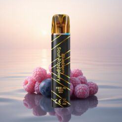 JNR Black&Golden 600+200 Framboise Acidulée Myrtille 800 Puffs 550mAh 2ml